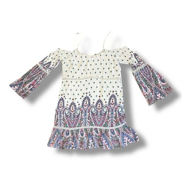 Altar'd State Cream Ruffled Tiered Sundress Sz M - Picture 3 of 10